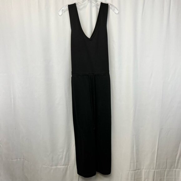 Emerald Sundae Womens Jumpsuit Black Stretch V Neck Sleeveless Straight Leg S - Picture 1 of 11